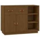 Vidaxl Sideboard Honey Brown 98.5X40X75 Cm Solid Wood Pine