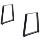 Garden Sanctuary Set Of 2 Metal Rectangular Furniture Legs 50x71cm