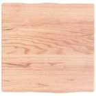 Vidaxl Table Top Light Brown 40X40X4 Cm Treated Solid Wood Oak Live Edge