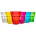 Rink Drink Coloured Plastic Tumblers - 250ml - 6 Colours - Pack of 12