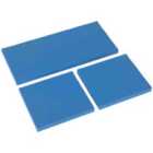 Outsunny 3PCs Rattan Garden Seat Cushions Pads for Patio Furniture Blue