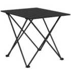 Outsunny Folding Camping Table for Outdoor Camping, Picnic, Hiking, Black