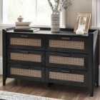 Julian Bowen Sydney 6 Drawer Wide Chest - Black Ash