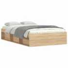 vidaXL Bed Frame Without Mattress Sonoma Oak 120X190 cm Small Double Small Double