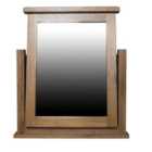 Elm Home And Garden Rustic Oak Dressing Table Vanity Mirror Fully Assembled Solid Oak