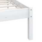 Vidaxl Bed Frame White Solid Pinewood 200X200 Cm