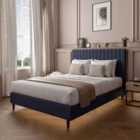 XR Living Maisie Fabric Bed Frame King Size Navy Blue