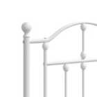 Vidaxl Metal Bed Frame Without Mattress With Headboard White 183X213 Cm