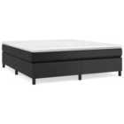 vidaXL Box Spring Bed Frame Black 180X200cm 6Ft Super King Faux Leather