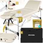 Tectake Massage Table PhUKet - 3 Zones, 70 Cm Wide, Aluminium Frame, Carry Bag & Masks