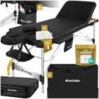 Tectake Massage Table PhUKet - 3 Zones, 70 Cm Wide, Aluminium Frame, Carry Bag & Masks