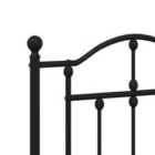 Vidaxl Metal Bed Frame Without Mattress With Headboard Black 120X190 Cm Small Double