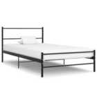 vidaXL Bed Frame Black Metal 100X200 cm
