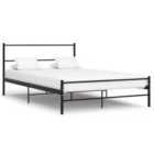 vidaXL Bed Frame Black Metal 140X200 cm
