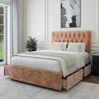 Bedmaster Mink Chenille 4 Drawer Divan Base And Lona Headboard Double