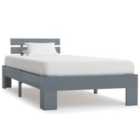 vidaXL Bed Frame Grey Solid Pine Wood 90X200 cm