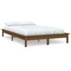Vidaxl Bed Frame Honey Brown 120X200 Cm Solid Wood Pine