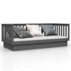 vidaXL Day Bed Grey 80X200 Cm Solid Wood Pine