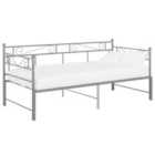 vidaXL Pull-out Sofa Bed Frame Grey Metal 90X200 Cm