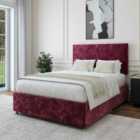 Bedmaster Aubergine Chenille No Drawer Divan Base And Valencia Headboard Small Double