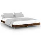 vidaXL Bed Frame Smoked Oak 200X200 cm Engineered Wood