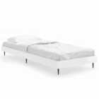 vidaXL Bed Frame High Gloss White 75X190 cm 2Ft6 Small Single Engineered Wood
