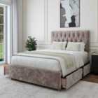 Bedmaster Silver Chenille 4 Drawer Divan Base And Lona Headboard Super King