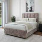 Bedmaster Silver Chenille No Drawer Divan Base And Pearl Headboard Super King