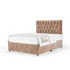 Bedmaster Mink Chenille No Drawer Divan Base And Lona Headboard Double