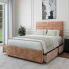 Bedmaster Mink Chenille 4 Drawer Divan Base And Milan Headboard Small Double