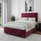Bedmaster Aubergine Chenille 2 Drawer Divan Base And Valencia Headboard Small Double