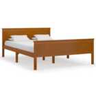 vidaXL Bed Frame Honey Brown Solid Wood Pine 160X200 cm