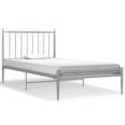 vidaXL Bed Frame Grey Metal 100X200 cm