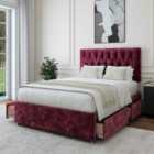 Bedmaster Aubergine Chenille 4 Drawer Divan Base And Lona Headboard Double