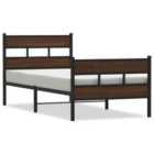 vidaXL Bed Frame Without Mattress With Headboard And Footboard 75X190 Cm Small Single