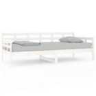 vidaXL Day Bed White Solid Wood Pine 90X200 cm