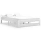 vidaXL Bed Frame White Solid Pine Wood 140X200 cm