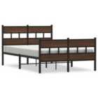vidaXL Bed Frame Without Mattress With Headboard And Footboard 120X200 Cm