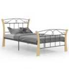 vidaXL Bed Frame Black Metal 100X200 cm