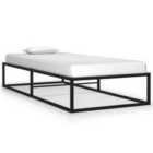 vidaXL Bed Frame Black Metal 90X200 Cm
