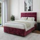 Bedmaster Aubergine Chenille No Drawer Divan Base And Milan Headboard Small Double