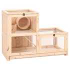 vidaXL Hamster Cage 81X40X60cm Solid Wood Fir