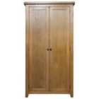 Elm Home And Garden Rustic Oak 2 Door Full Hanging Ladies Wardrobe Solid Tongue And Groove