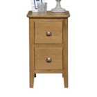 Elm Home And Garden Painted White Cream 2 Drawer Bedside Cabinet Night Stand Table