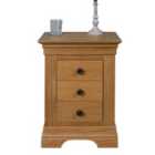 Elm Home And Garden 3 Drawer Bedside Cabinet Night Stand Quality Oak