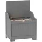 HOMCOM Storage Trunk with Safety Hinge for Living Room, 56.4cm, Grey