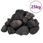 vidaXL Volcanic Rocks 25 kg Black 5-8 cm