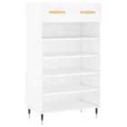 vidaXL Shoe Cabinet White 60X35X105 Cm Engineered Wood