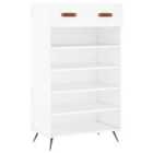 vidaXL Shoe Cabinet White 60X35X105 Cm Engineered Wood