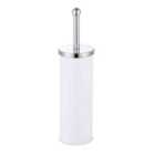 Innoteck Essentials Bathroom Toilet Brush And Holder With Matt Finish And Stainless Steel Handle - White